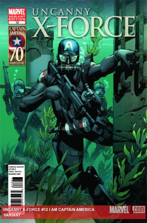 Uncanny X-Force (2010) #12 (I Am Captain America Variant)